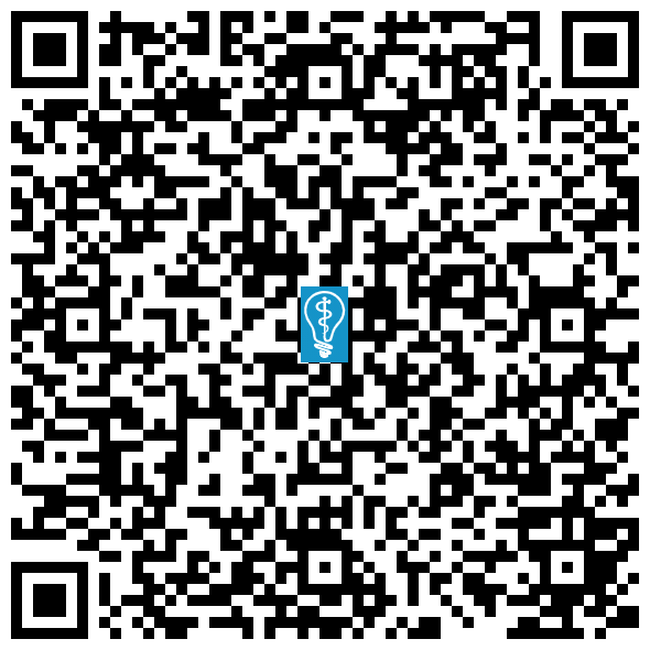 QR code image to open directions to Downtown Dental Studio in Lansing, MI on mobile